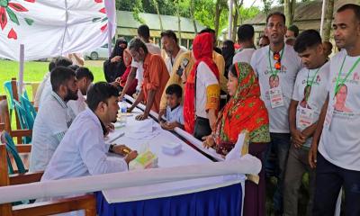 বিএনপির প্রতিষ্ঠাবার্ষিকী উপলক্ষে নরসিংদীতে বিনামূল্যে চিকিৎসা ও ওষুধ বিতরণ